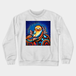 Marvin the Colorful Psychedelic Owl Crewneck Sweatshirt